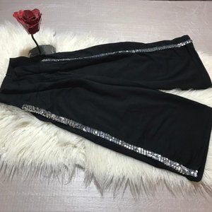 Body Wrappers dance pants sequins sides stretch Made in USA Medium
